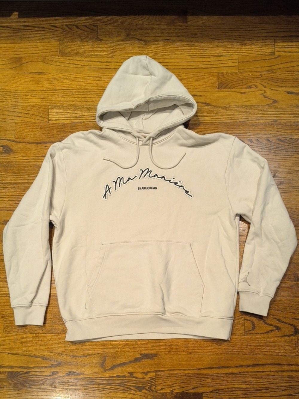 Jordan Cream Pullover Hoodie with A Ma Maniere Script